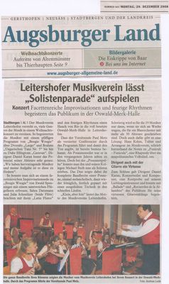 Weihnachtskonzert 2009
